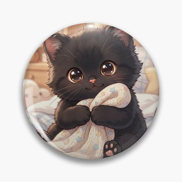 Item preview, black cat holding a blanket designed and sold by Sorteada.