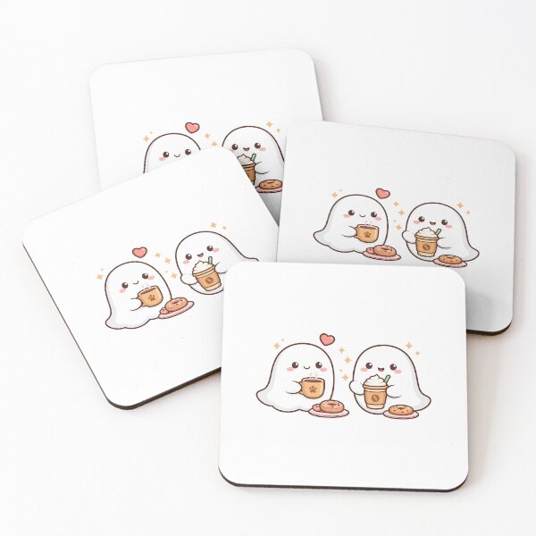Item preview, Funny ghost Drinking Coffee Sticker designed and sold by StickFeels2.