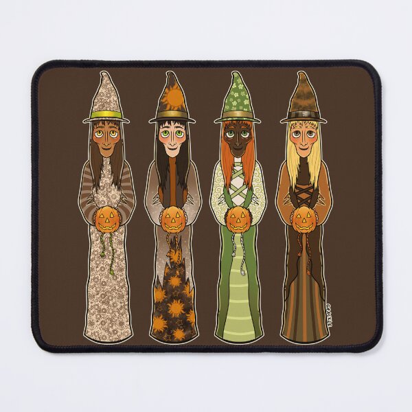 Item preview, Cottagecore Well Dressed Witches designed and sold by JanGrackle.