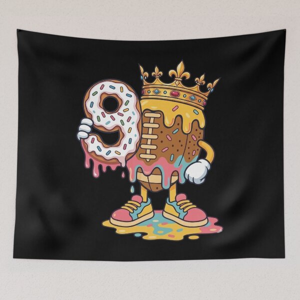 Item preview, Football 9th Birthday Ice Cream Drip Nine Year Old designed and sold by KIROSALS.