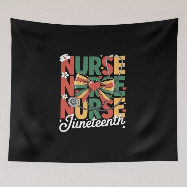 Item preview, Juneteenth Groovy African Bow Juneteenth Nurse  designed and sold by BlassmausArt.