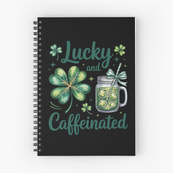 Item preview, Lucky and Caffeinated St Patricks Day designed and sold by BlassmausArt.