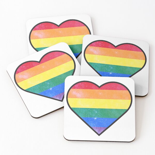 Item preview, Rainbow Pride Starry Heart designed and sold by Dragon Meets Cat.