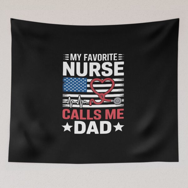 Item preview, my nurse calls me dad nurse flag designed and sold by BlassmausArt.