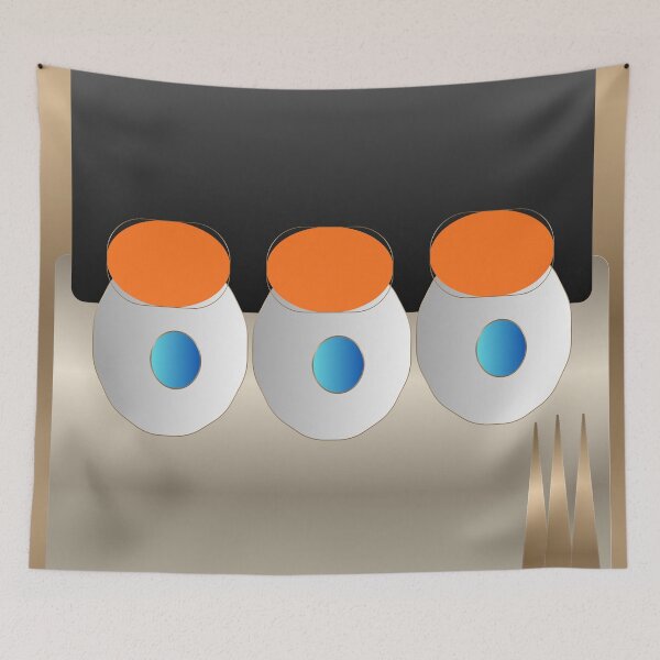 Item preview,  Golden Vessels — Black Gold and Orange Geometric Abstract designed and sold by Dee Tirang.