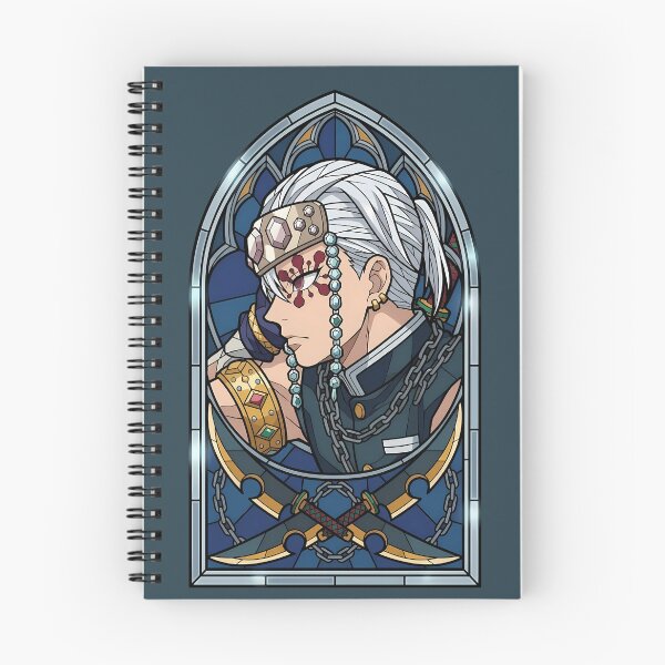 Item preview, Tengen Uzui Demon Slayer Blue Gothic Stained Glass designed and sold by mildaclairmo.