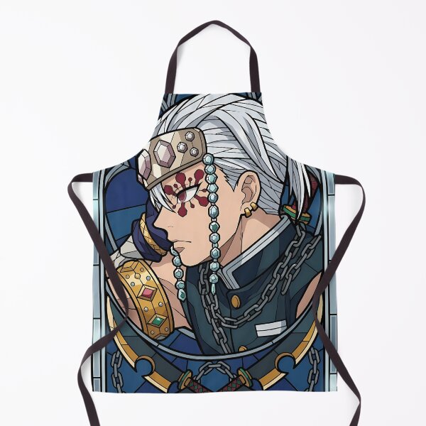 Item preview, Tengen Uzui Demon Slayer Blue Gothic Stained Glass designed and sold by mildaclairmo.