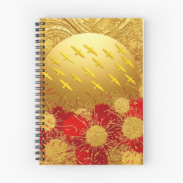 Item preview, Luxury Gold Abstract Sun Birds Modern Wall Art designed and sold by PixorStudio.