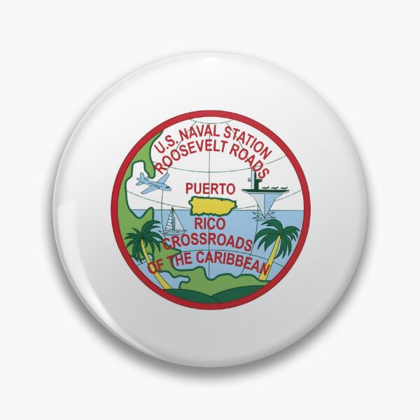 Item preview, U.S. Naval Station Roosevelt Roads Puerto Rico Crossroads of the Caribbean Emblem designed and sold by CharlieDesings.