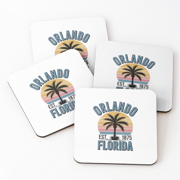 Item preview, Orlando Florida Vintage Beach Palm Trees Summer in Orlando designed and sold by BlassmausArt.