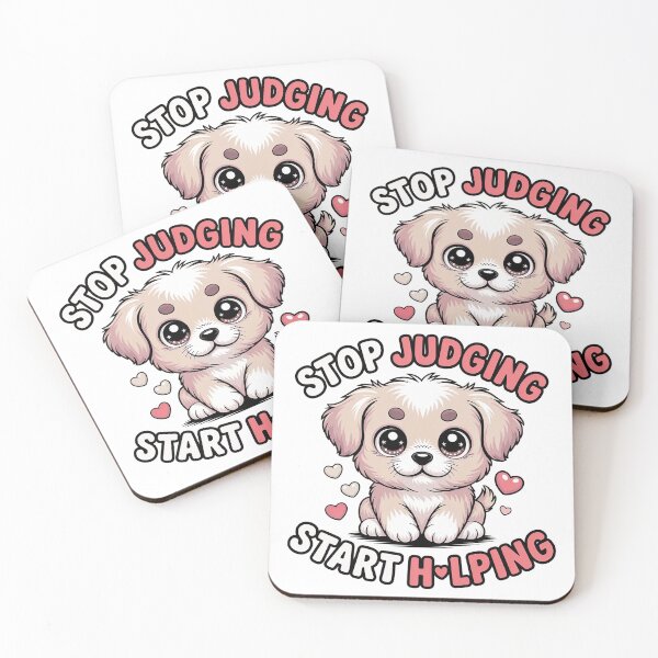 Item preview, Stop Judging Start H♥ping – Funny Dog Quote Cute Puppy Design designed and sold by Cool-cat-art.