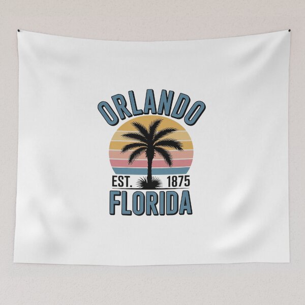 Item preview, Orlando Florida Vintage Beach Palm Trees Summer in Orlando designed and sold by BlassmausArt.