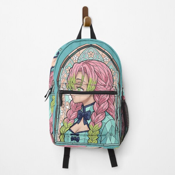 Item preview, Mitsuri Kanroji Demon Slayer Mint Blossom Stained Glass Window Portrait designed and sold by mildaclairmo.