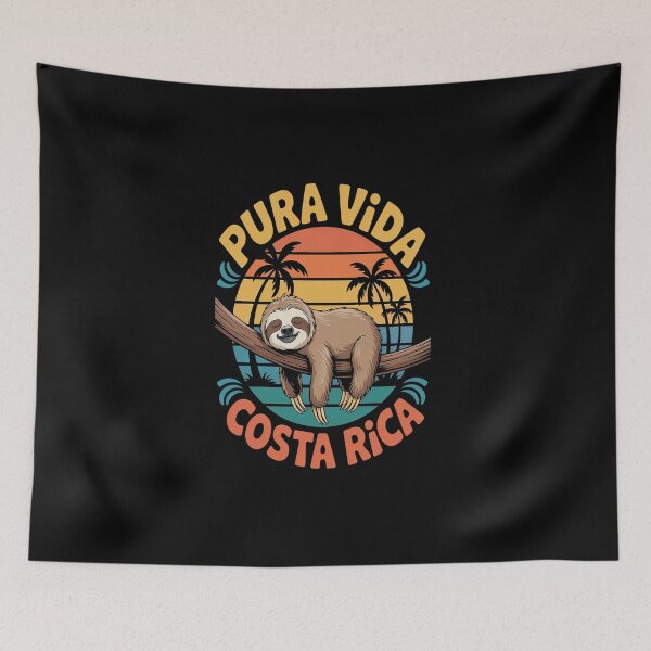 Item preview, Pura Vida Costa Rica Sloth Sunset Palms designed and sold by BlassmausArt.