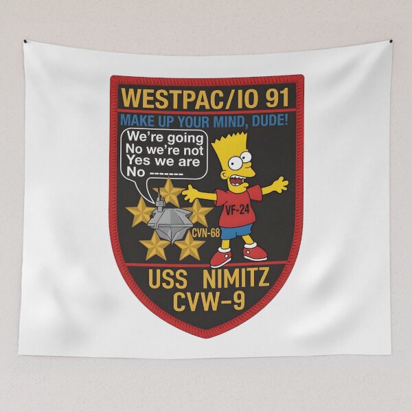 Item preview, USS Nimitz CVN-68 WESTPAC 1991 Deployment Patch designed and sold by CharlieDesings.