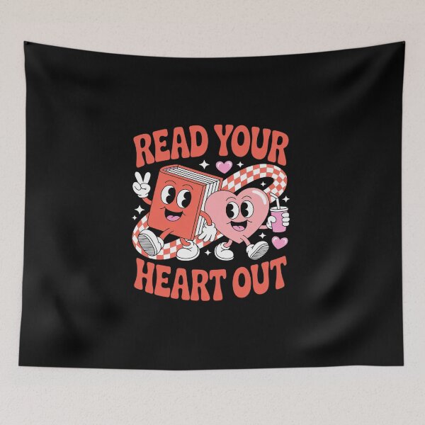 Item preview, Read Your Heart Out Valentine's Day Retro Teacher Bookish designed and sold by BlassmausArt.