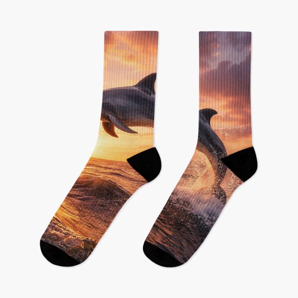 Item preview, Sunset Dance of Dolphins designed and sold by Pixel Junkies Studio.