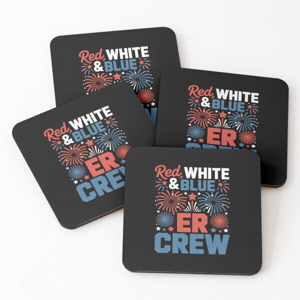 Item preview, Red White Blue ER Crew Firework 4th Of July Emergency Room designed and sold by BlassmausArt.