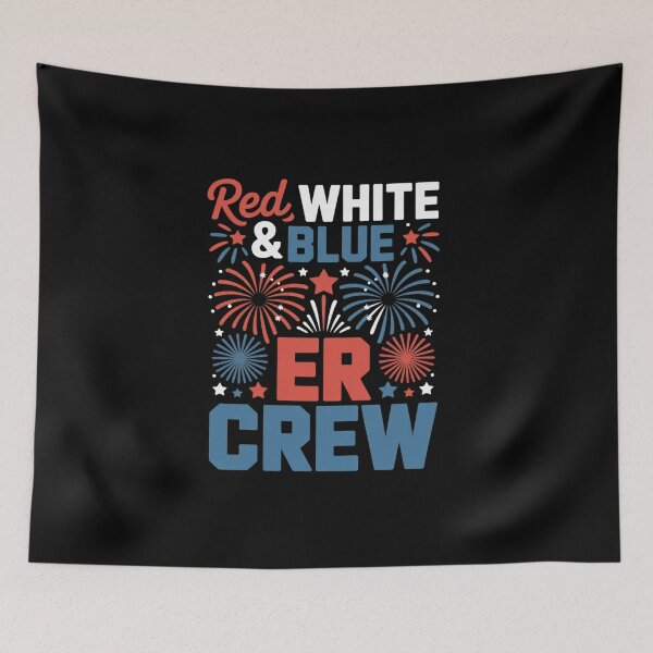 Item preview, Red White Blue ER Crew Firework 4th Of July Emergency Room designed and sold by BlassmausArt.