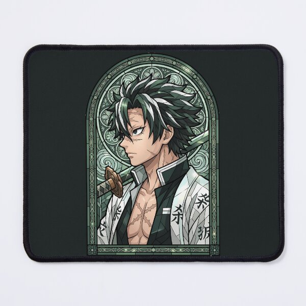 Item preview, Sanemi Shinazugawa Demon Slayer Dark Wind Blade Stained Glass designed and sold by mildaclairmo.