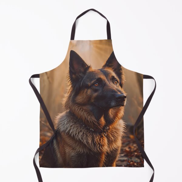 Item preview, German Shepherd Dog Portrait in Golden Forest Wall Art designed and sold by BeautifulVirtues.
