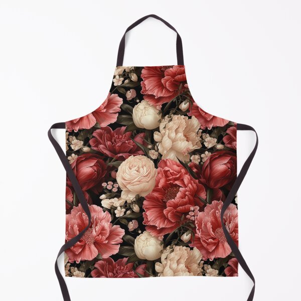 Item preview, Floral pattern with red and white peonies designed and sold by Leylita Design.
