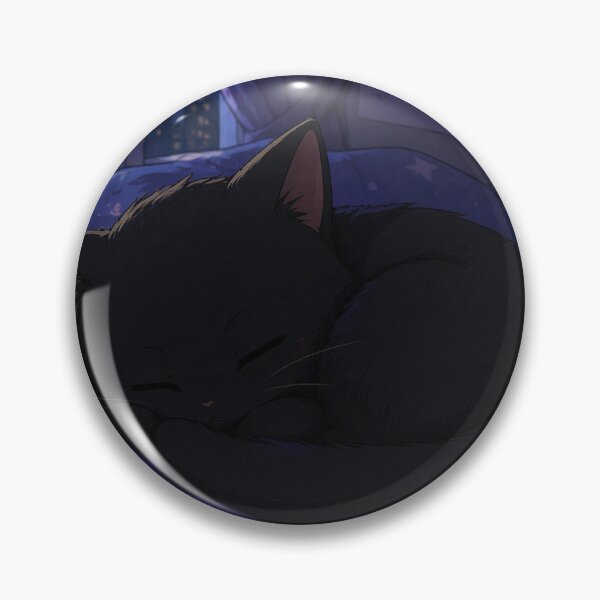 Item preview, sleeping black kitten designed and sold by Sorteada.