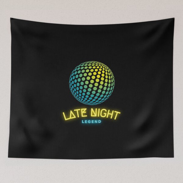 Item preview, Late Night Legend Disco Ball - Underdog Quirky Witty Funny Cool Minimalist Typography designed and sold by GraTEEtude.