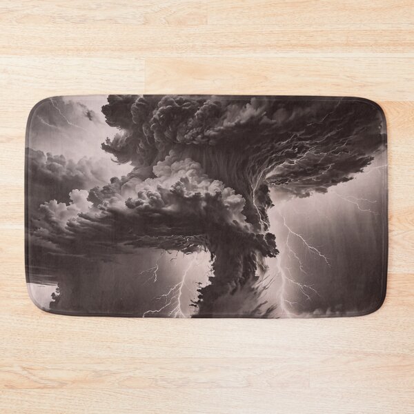 Item preview, Dramatic Lightning Storm Over Rocky Shoreline Wall Art designed and sold by BeautifulVirtues.
