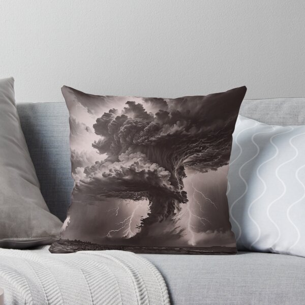 Item preview, Dramatic Lightning Storm Over Rocky Shoreline Wall Art designed and sold by BeautifulVirtues.