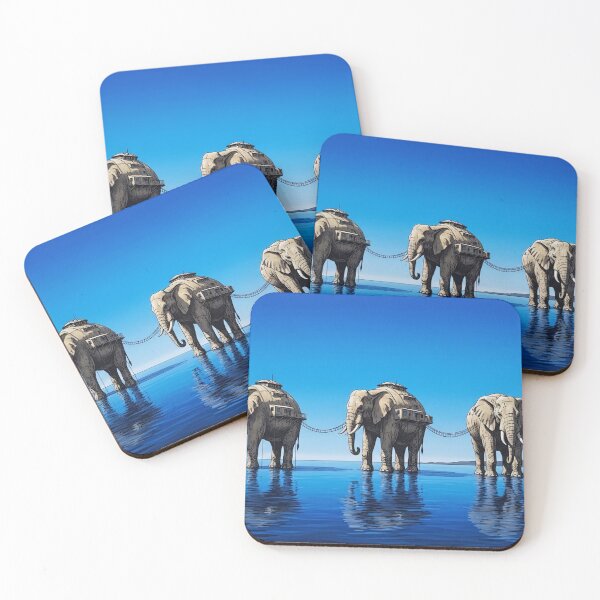Item preview, Surreal Elephant Architecture Ocean Fantasy Art designed and sold by PixorStudio.