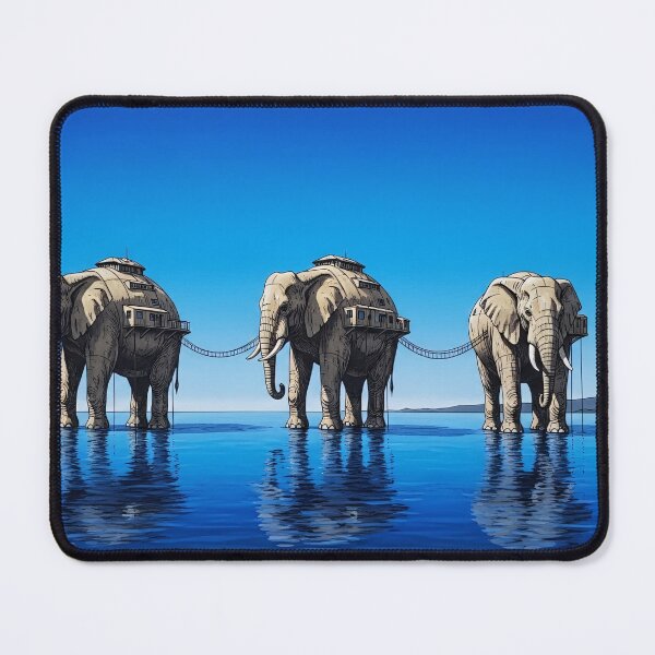 Item preview, Surreal Elephant Architecture Ocean Fantasy Art designed and sold by PixorStudio.