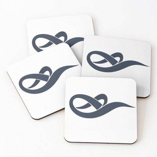 Item preview, Navy Blue Fluid Ribbon Swirl - Abstract Minimalist Wave designed and sold by okalharbi.