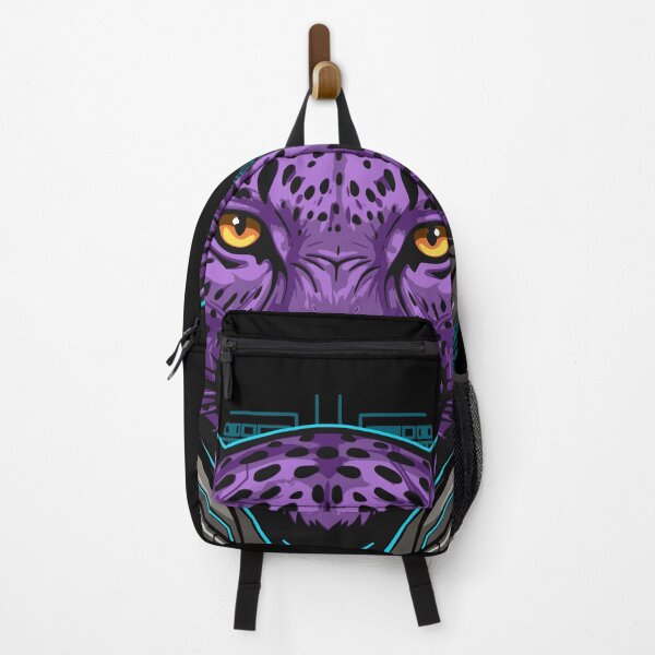 Item preview, Cyberpunk Leopard Head Neon Purple Futuristic Sci-Fi Predator designed and sold by el.azraq.