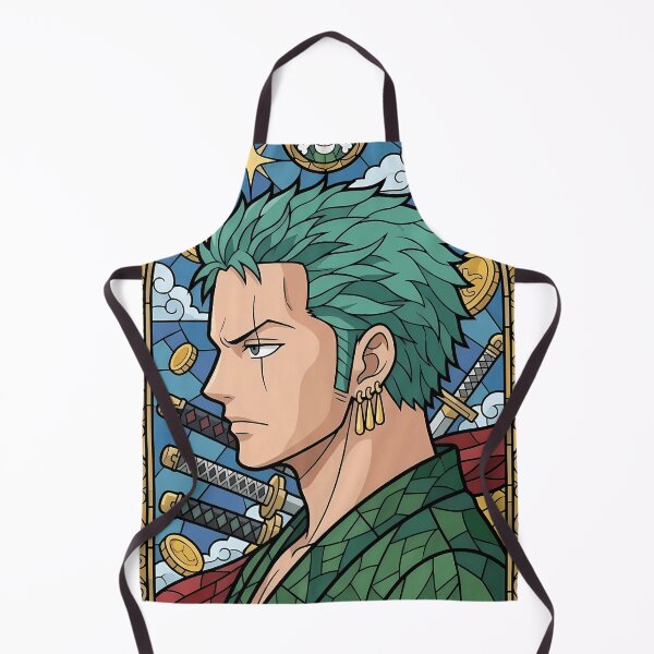 Item preview, Roronoa Zoro One Piece Pirate Crest Stained Glass designed and sold by mildaclairmo.