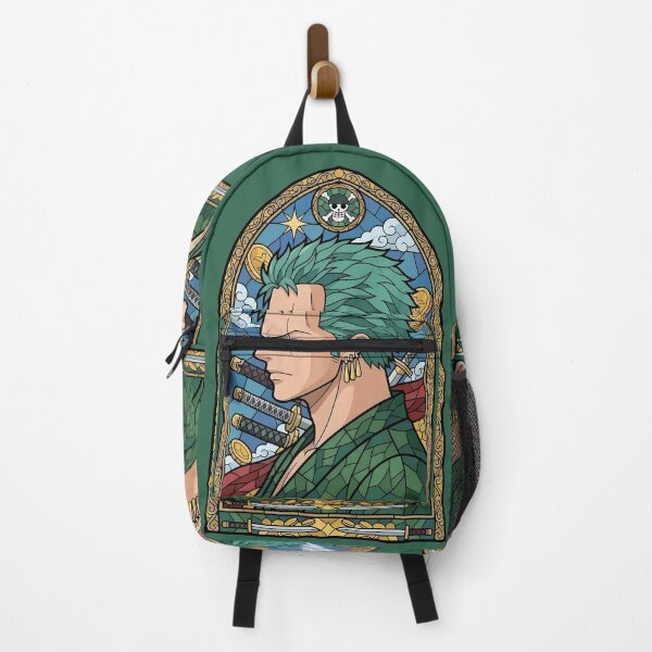 Item preview, Roronoa Zoro One Piece Pirate Crest Stained Glass designed and sold by mildaclairmo.