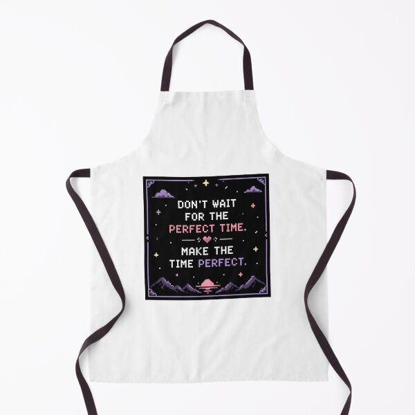 Item preview, Pixel Quote Poster Don't Wait for the Perfect Time Make the Time Perfect Retro 8-Bit Motivational Design designed and sold by Sanika arts .
