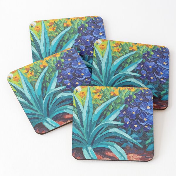 Item preview, Vibrant Agave Garden Oil Painting designed and sold by PixorStudio.