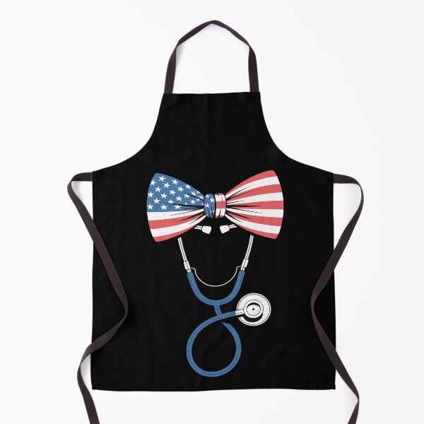 Item preview, USA Flag Stethoscope Coquette Bow RN Nurse 4th Of July designed and sold by BlassmausArt.