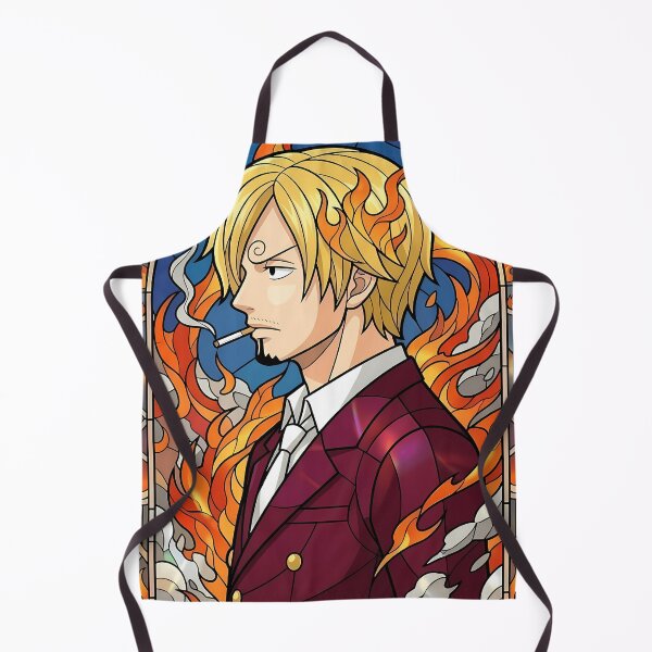 Item preview, Sanji Vinsmoke One Piece Stained Glass Flame Portrait designed and sold by mildaclairmo.