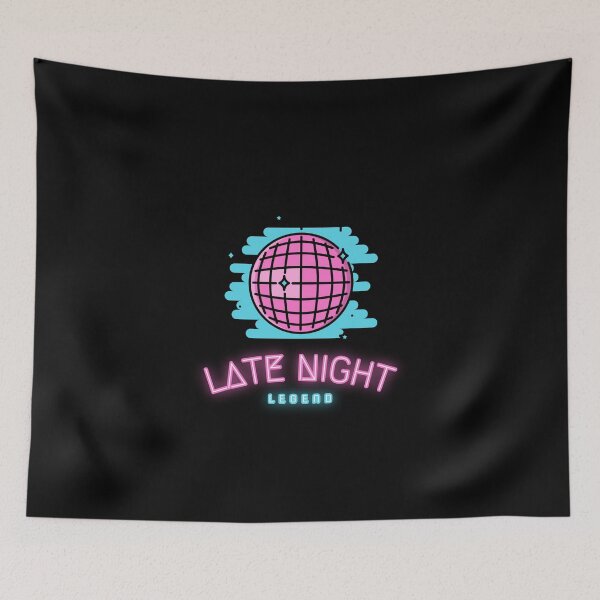 Item preview, Late Night Legend Disco Ball - Underdog Quirky Witty Funny Cool Minimalist Typography designed and sold by GraTEEtude.