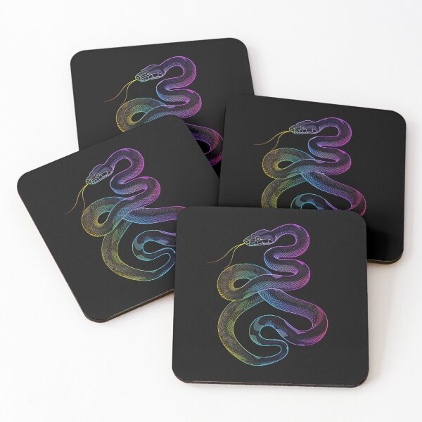 Item preview, Neon Snake | Rainbow Glow | Trippy Aesthetic Sticker designed and sold by Korvus Wear.