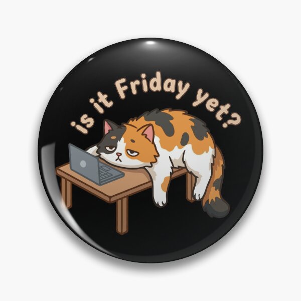 Item preview, Laptop Cat is it Friday yet? designed and sold by Gkinoki.
