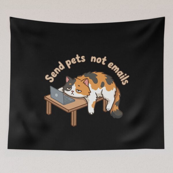 Item preview, Laptop Cat Send Pets Not Emails designed and sold by Gkinoki.