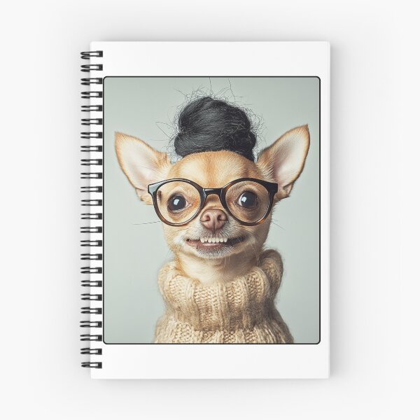 Item preview, Funny Chihuahua with Glasses and Bun Wig designed and sold by WillandWent.