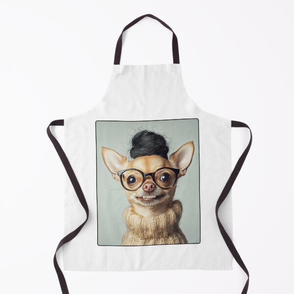 Item preview, Funny Chihuahua with Glasses and Bun Wig designed and sold by WillandWent.