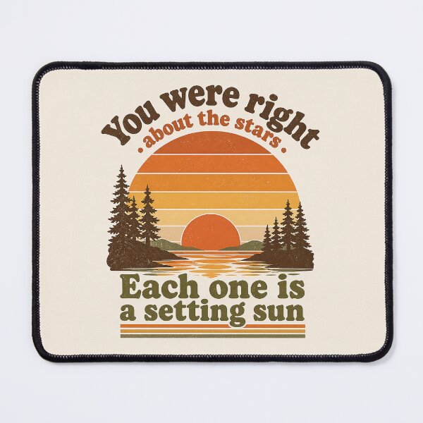 Item preview, You Were Right About the Stars – Wilco, Jesus Etc., Retro 70s Sunset Stripes Vintage Camp Quote T-Shirt designed and sold by DiamondSkyShirt.