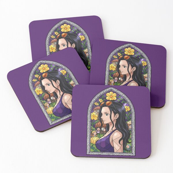 Item preview, Nico Robin One Piece Stained Glass Floral Village Portrait designed and sold by mildaclairmo.