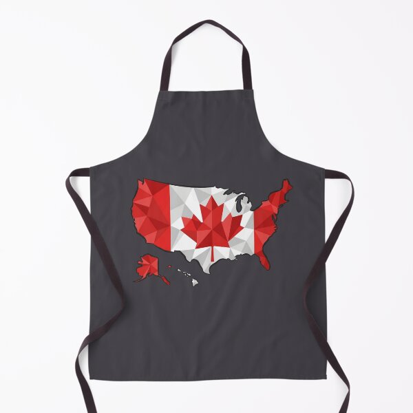 Item preview, USA Map Canada Flag Heritage Modern Art designed and sold by MeldMerch Map & Flag Co..