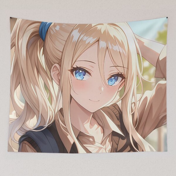 Item preview, Ai Hayasaka Kaguya Sama Love Is War Sunlit Blonde Ponytail Charm designed and sold by TanglenRabbit.